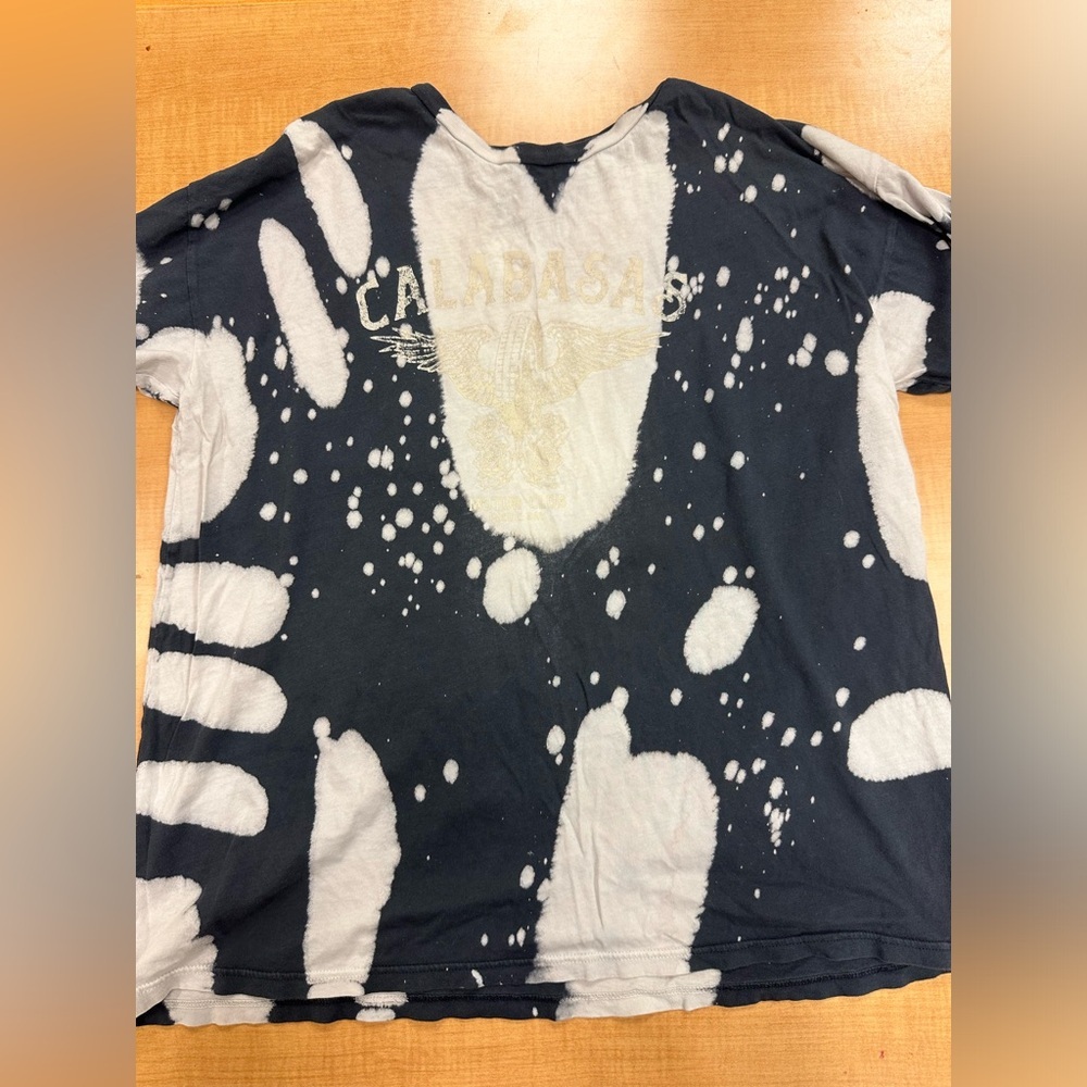 Bleached graphic tee over sized